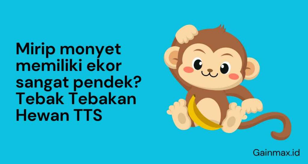 Mirip monyet memiliki ekor sangat pendek? Tebak Tebakan Hewan TTS